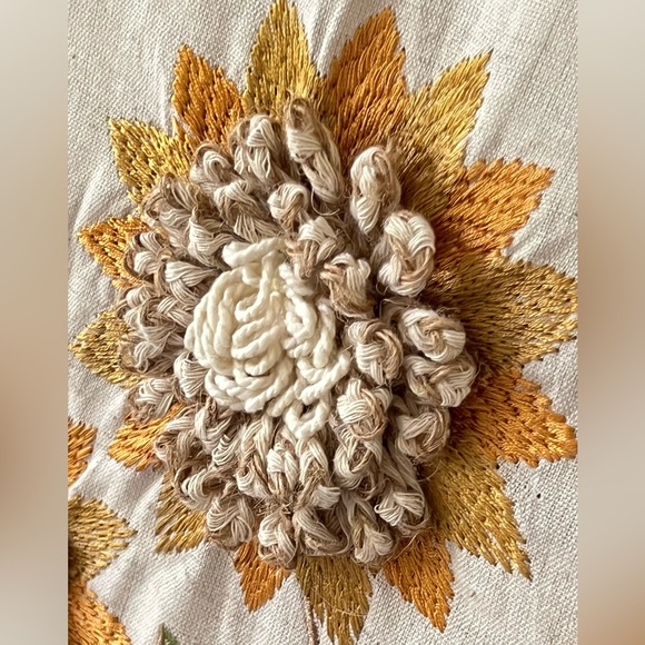 RACHEL ASHWELL The Prairie Table Runner Pumpkins Embroidered Birds Flowers - Picture 7 of 11